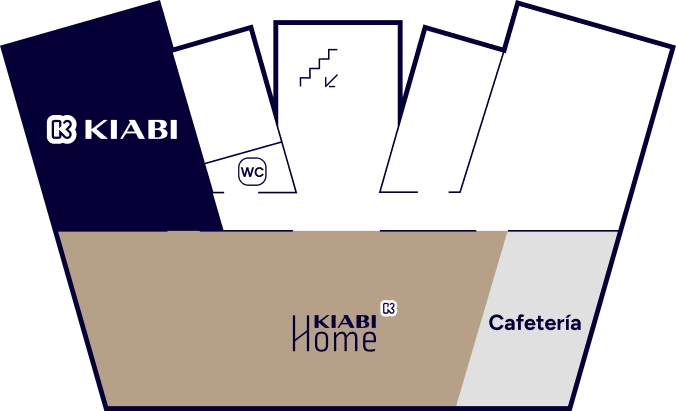 Mapa Palacio de Santa Barbara en Madrid de La maison Kiabi primera planta